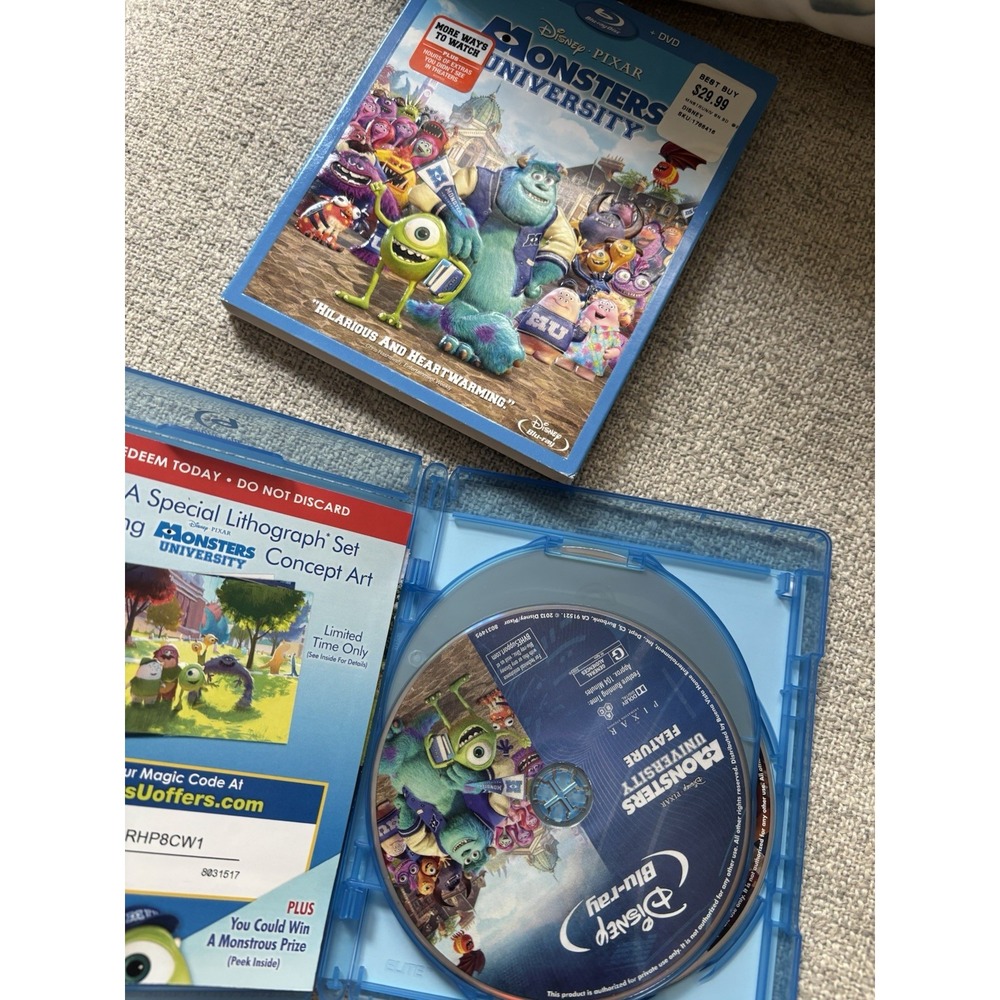 Disney/Pixar Monsters University Blu-ray/DVD + Monsters, Inc. Collector's DVD - Picture 6 of 9
